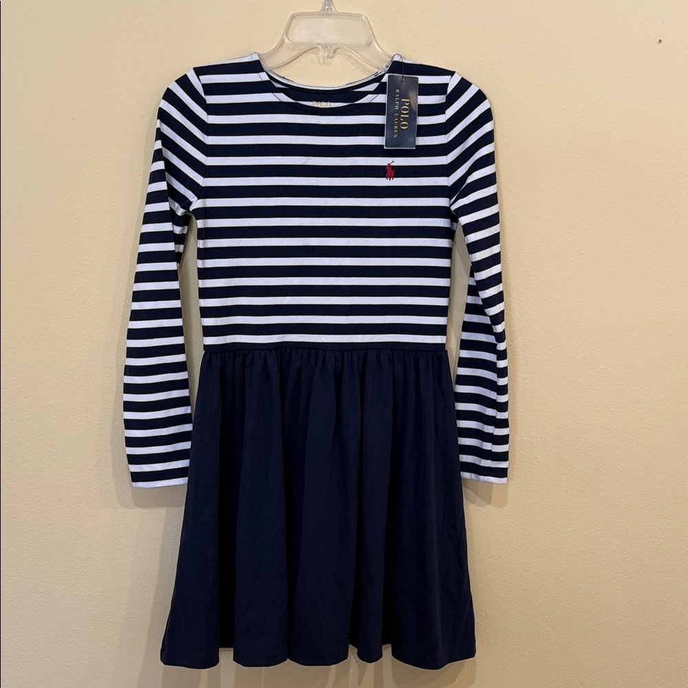 Polo by Ralph Lauren Navy and White Striped Dress